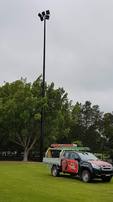 Bressington Reserve Sports Lighting, Power by Watts Electrician